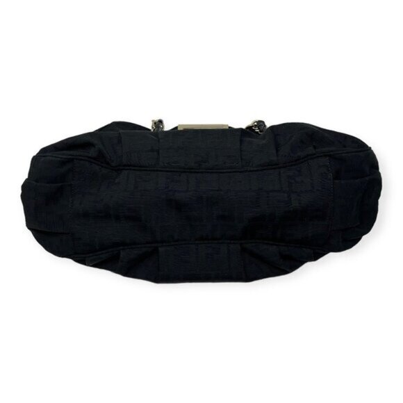Fendi Large Zucca Black Canvas Monogram Mia Shoulder Bag - Picture 14 of 16